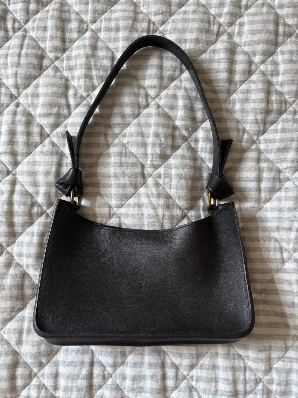 Madewell Black Leather Shoulder Bag